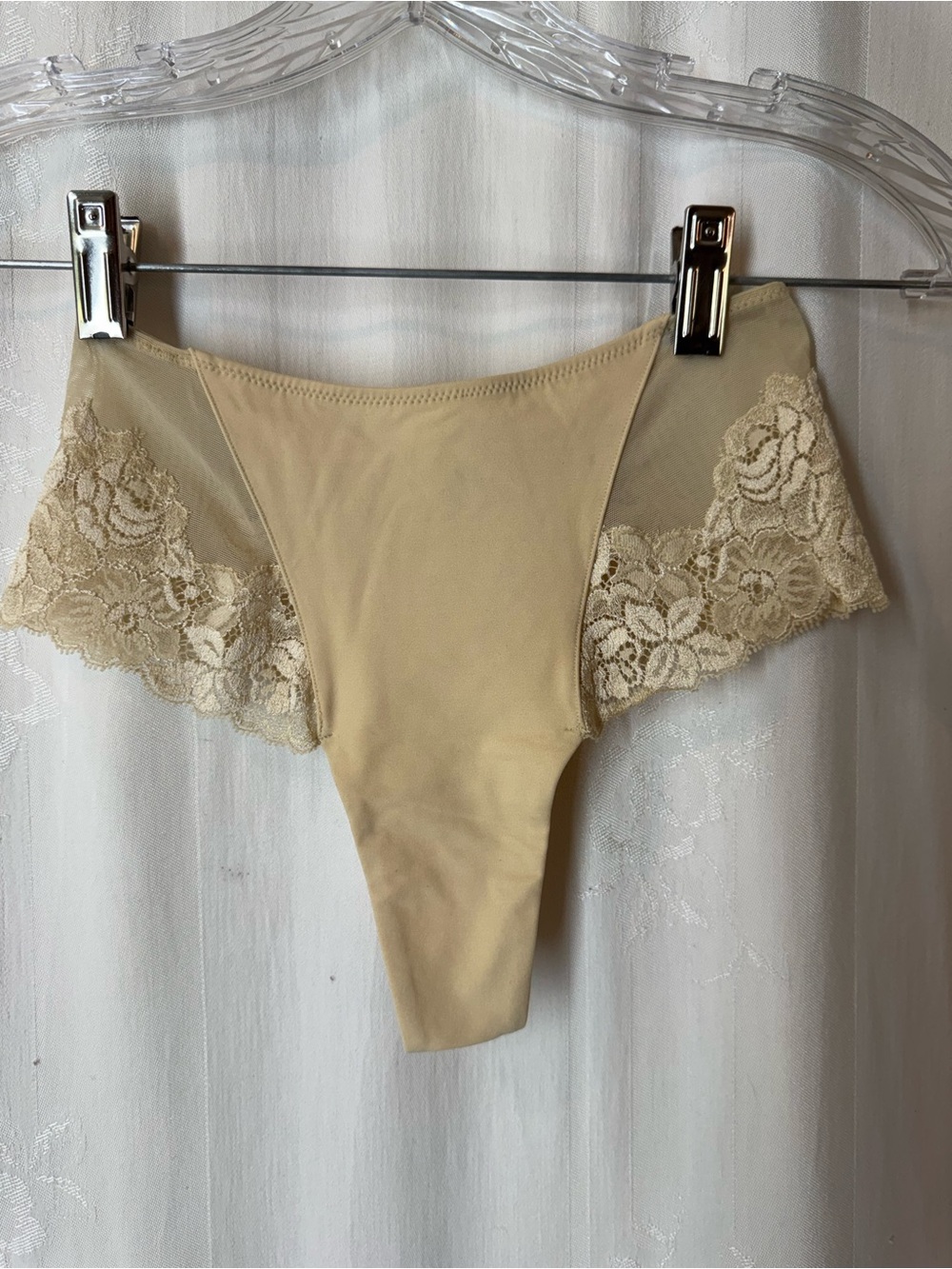 Vintage La Perla Lace-Trim Thong Panty - Picture 1 of 7